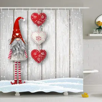 Shower Curtain Set with Hooks 60x72 Nisser Norway Rural Design Heart Denmark Tomtar Sweden Nordic Tonttu Wooden Signs Symbols
Shower Curtain Set with Hooks 60x72 Nisser Norway Rural Design Heart Denmark Tomtar Sweden Nordic Tonttu Wooden Signs Symbols