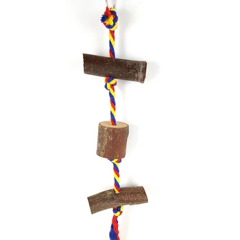 1Pcs Parrot Bird toy Natural Wooden Blocks Cotton Rope Climb Chew Molar String Hanging Cage Swing Bird Cage Accessories Supplies
1Pcs Parrot Bird toy Natural Wooden Blocks Cotton Rope Climb Chew Molar String Hanging Cage Swing Bird Cage Accessories Supplies
