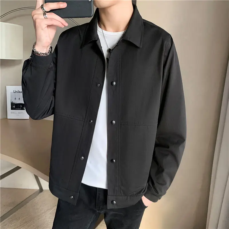 Men's Jacket 2020 Autumn-Winter new slim solid color workwear long-sleeved jacket loose casual personality youth men's wear
Men's Jacket 2020 Autumn-Winter new slim solid color workwear long-sleeved jacket loose casual personality youth men's wear