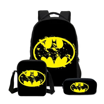 3pcs Batman Bat Man Hero Boys Girls School Bag Shoulder Bag Backpack Pencil Case Children Students Mochila Back To School Gift
3pcs Batman Bat Man Hero Boys Girls School Bag Shoulder Bag Backpack Pencil Case Children Students Mochila Back To School Gift