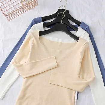 DeRuiLaDy Women Knitted Square Collar Sweater Pullover Fall Winter Long Sleeve Casual Basic Sweaters Womens Jumpers Top
DeRuiLaDy Women Knitted Square Collar Sweater Pullover Fall Winter Long Sleeve Casual Basic Sweaters Womens Jumpers Top