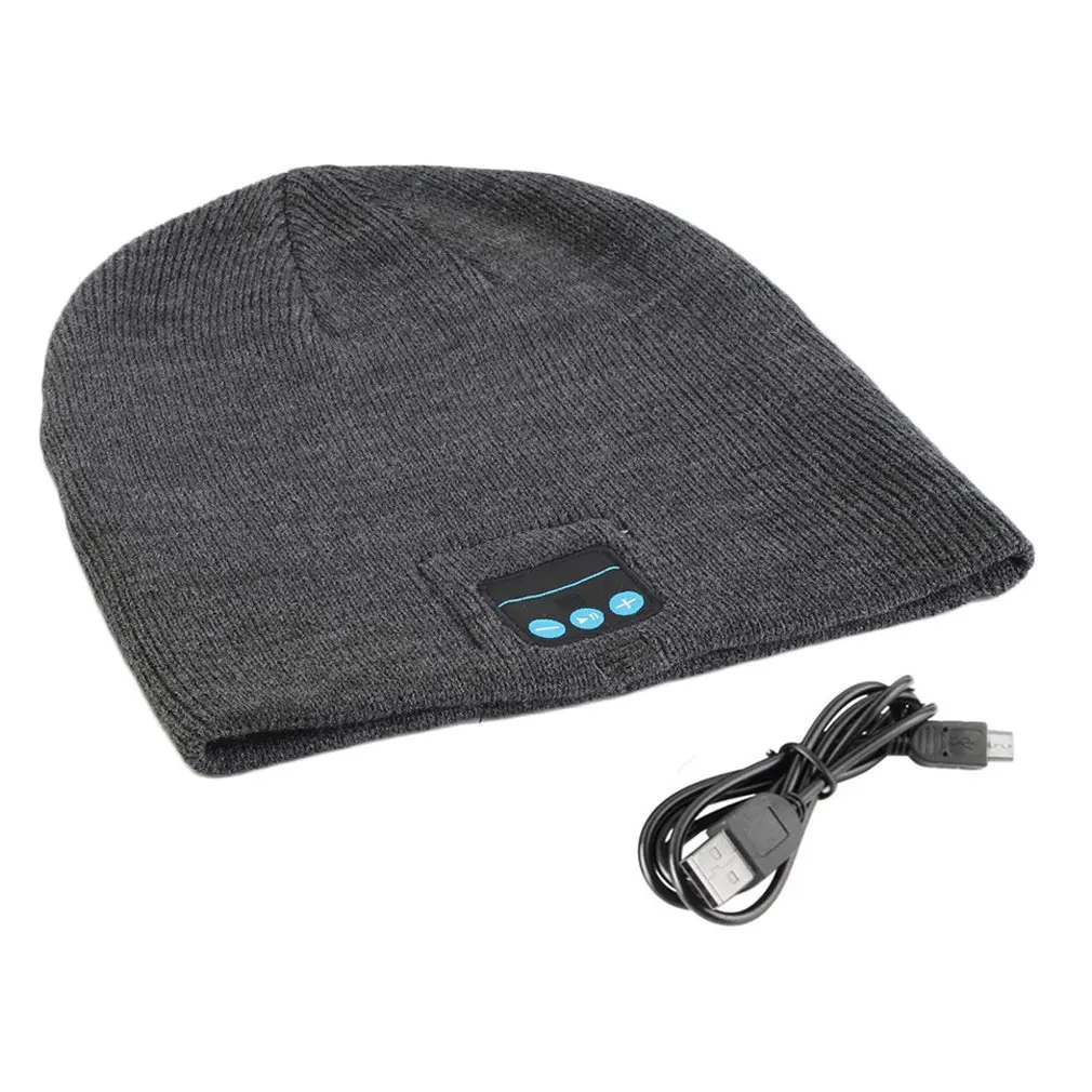 Беспроводная шапка с Bluetooth зимние теплые облегающие шапки V3.0 + EDR музыкальная