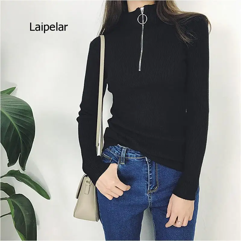 Casual Zipper Sweater Women Turtleneck Solid Spring Autumn Female Knitted Sweater Pullovers Long Sleeve Chic Soft Jumper Top
Casual Zipper Sweater Women Turtleneck Solid Spring Autumn Female Knitted Sweater Pullovers Long Sleeve Chic Soft Jumper Top