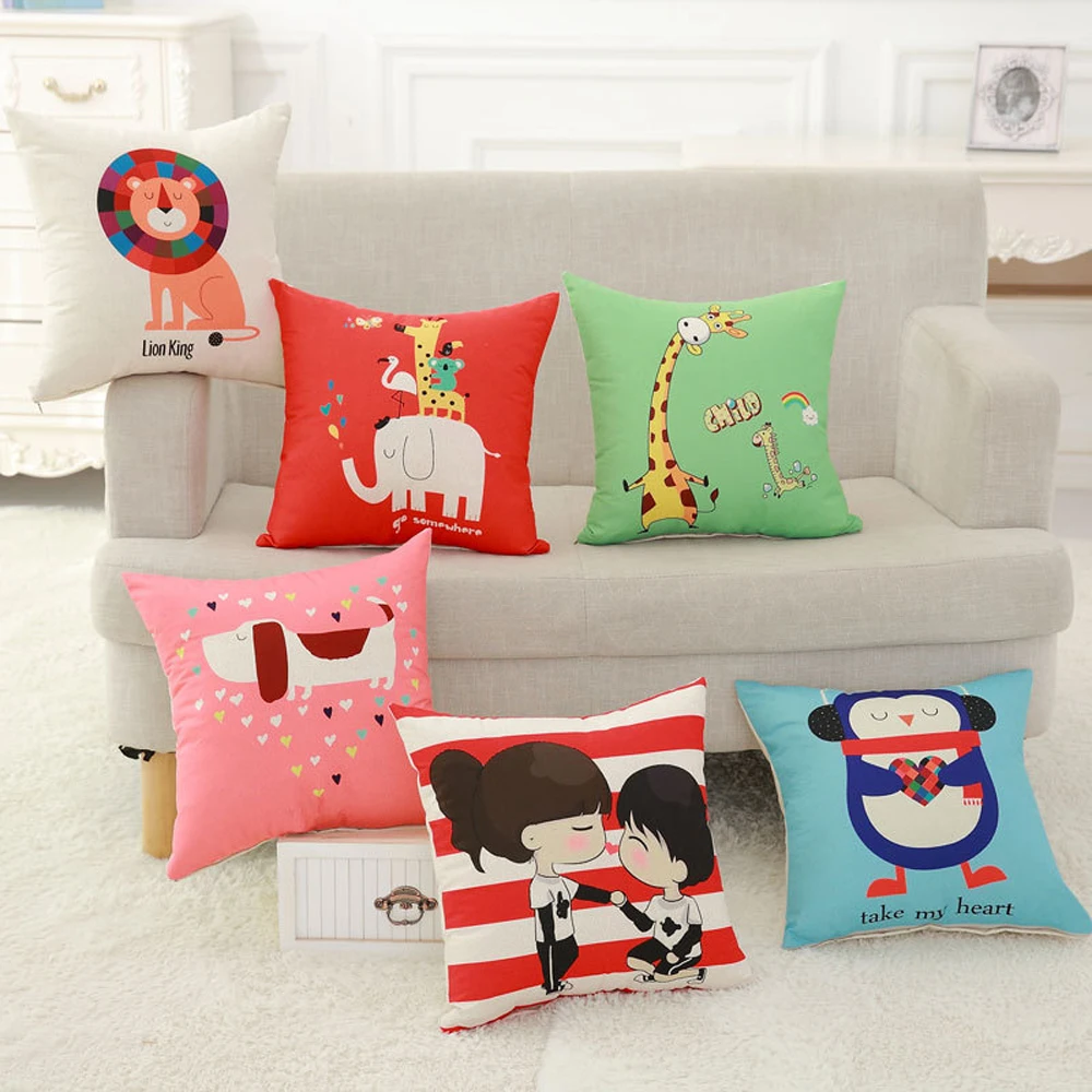 Cute Cartoon Pattern Pillow Case Animal Cat Giraffe Elephant Decorative Pillowcases England Pillow Case funda de almohada
Cute Cartoon Pattern Pillow Case Animal Cat Giraffe Elephant Decorative Pillowcases England Pillow Case funda de almohada