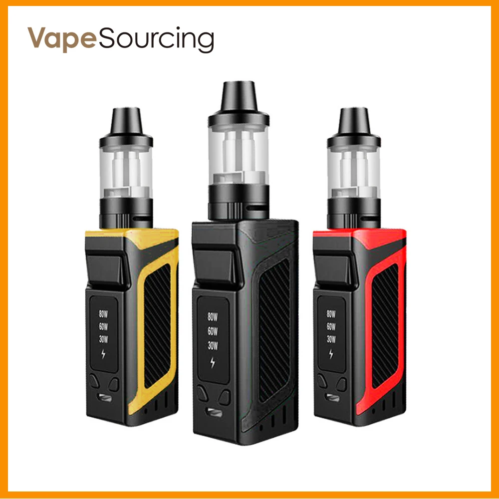 Vape Kit 80W Starter Electronic Cigarette Built in 2000mAh Battery 510 Metal 3.5ml Atomizer in 0.5ohm Coil Kit VS Mavapor Mytri
Vape Kit 80W Starter Electronic Cigarette Built in 2000mAh Battery 510 Metal 3.5ml Atomizer in 0.5ohm Coil Kit VS Mavapor Mytri