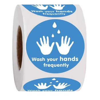 Handwashing Stickers 2 inch Wash Your Hands Frequently Labels 200 pcs per Roll
Handwashing Stickers 2 inch Wash Your Hands Frequently Labels 200 pcs per Roll
