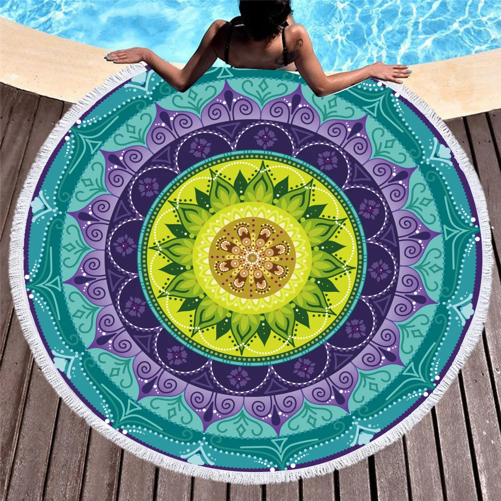 Mandala Large round beach towel with fringed shawl cushion for Adults Tassel Tapestry Microfiber Blanket T602
Mandala Large round beach towel with fringed shawl cushion for Adults Tassel Tapestry Microfiber Blanket T602