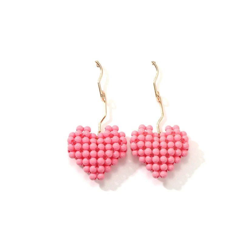 Fashion Earrings For Women Yellow Pink Color Small Spherical Stitching Heart Shaped Pendant Sweet Drop Earrings Female
Fashion Earrings For Women Yellow Pink Color Small Spherical Stitching Heart Shaped Pendant Sweet Drop Earrings Female
