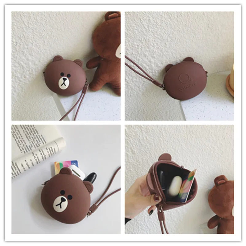 Portable Cute Earphone Headphone Case Box Cartoon Bear Soft Silicone Mini Storage Headset Bag Women Small Coin Purse Makeup Bags
Portable Cute Earphone Headphone Case Box Cartoon Bear Soft Silicone Mini Storage Headset Bag Women Small Coin Purse Makeup Bags