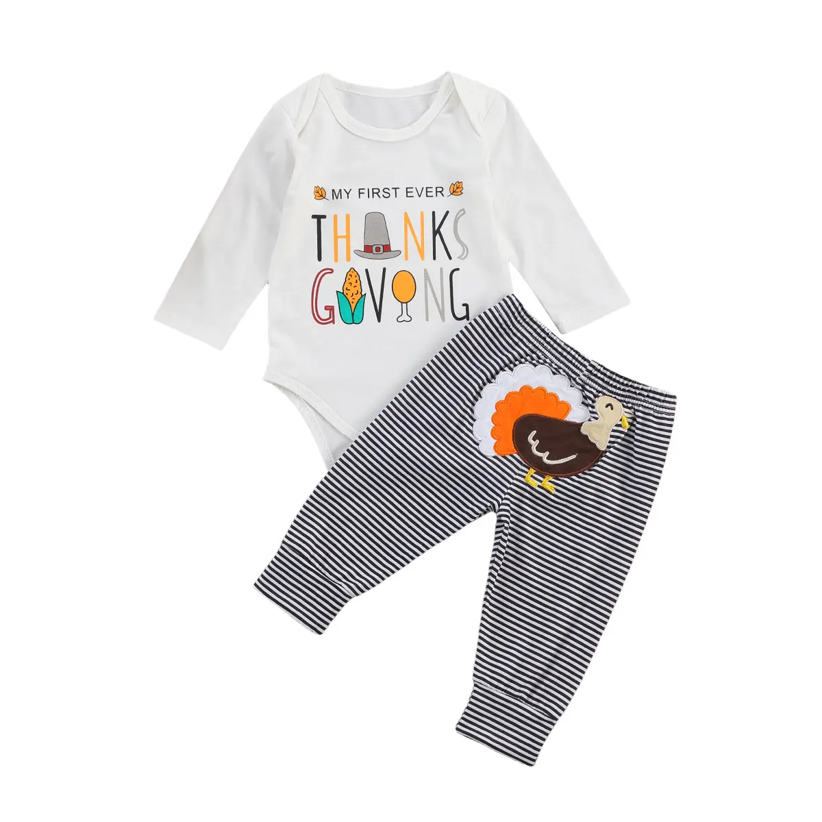 2020 New Fall Autumn Thanksgiving 0-24M Infant Baby Girl Boy 2Pcs Set Cartoon Letter Print Long Sleeve Bodysuit+Turkey Pants
2020 New Fall Autumn Thanksgiving 0-24M Infant Baby Girl Boy 2Pcs Set Cartoon Letter Print Long Sleeve Bodysuit+Turkey Pants