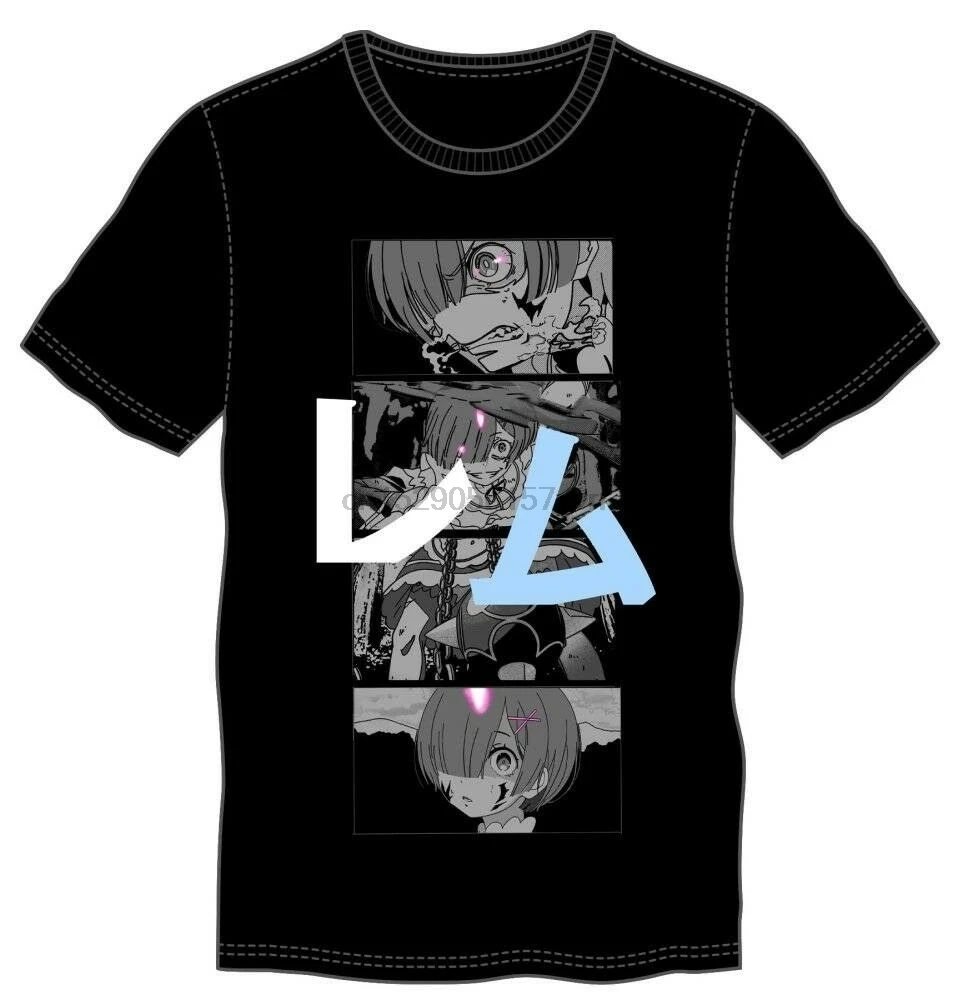 Подлинная аниме футболка Legit Re Zero Rem Demon Oni Form Fighting TS5GWB | Мужская одежда