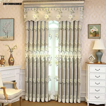 Curtains for Living Dining Room Bedroom Chenille Embroidery Semi-Blackout Curtain Window Screen European Style Living Room 
Curtains for Living Dining Room Bedroom Chenille Embroidery Semi-Blackout Curtain Window Screen European Style Living Room