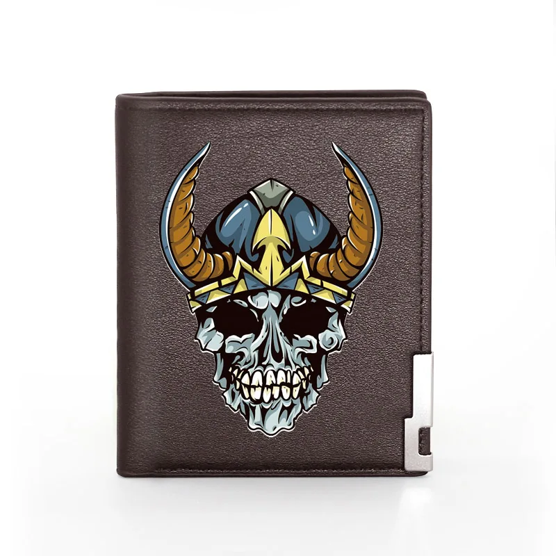 Unique Personality Viking Skull Printing Black Leather Wallet Men Women Bifold Credit Card Holder Short Purse Male
Unique Personality Viking Skull Printing Black Leather Wallet Men Women Bifold Credit Card Holder Short Purse Male