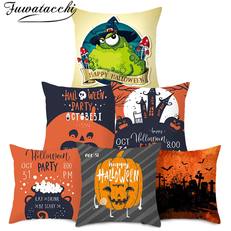Fuwatacchi Halloween Style Cushion Funny Cartoon Pattern Cover Pillow Cover Polyester Pillowcase for Home Sofa Decorative Pillow
Fuwatacchi Halloween Style Cushion Funny Cartoon Pattern Cover Pillow Cover Polyester Pillowcase for Home Sofa Decorative Pillow