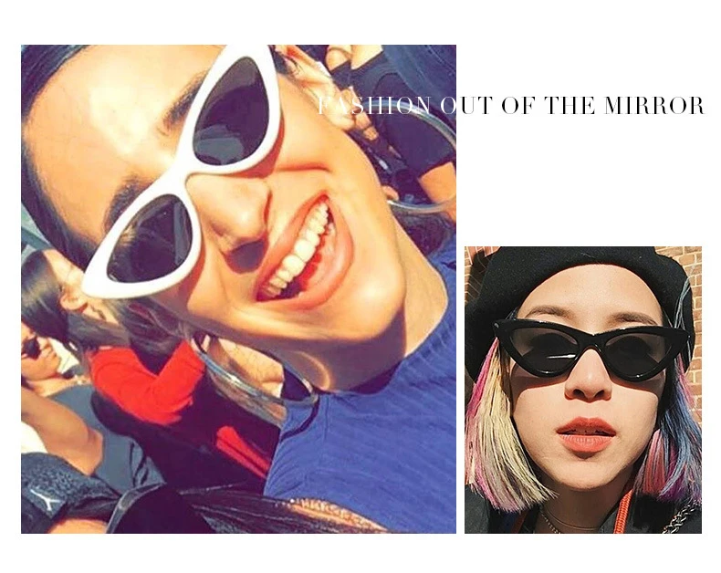 Kobietce Retro Okulary trójkątne przeciwsłoneczne Cat Eye Hip-hop krótkowzroczność 11 H0f98aa4910d04170983baa013f9da477z
