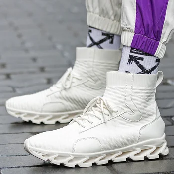 Socks Blade Sneakers Men Running Shoes High Ankle Sock Shoes Outdoor Buffering Sports Shoes for Men Trainers Cool Black Sneaker
Socks Blade Sneakers Men Running Shoes High Ankle Sock Shoes Outdoor Buffering Sports Shoes for Men Trainers Cool Black Sneaker