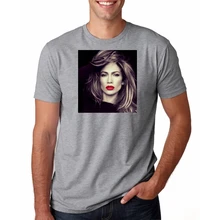 2019 sommer Neue T-shirt Mode Mann Tops Tees Casual T Shirts Männer Baumwolle Kurze Jennifer Lopez Kleidung männer T-shirt(China)