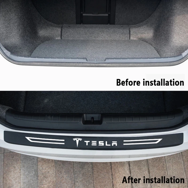 Car Rear Trunk Sticker Carbon Fiber Protector Trunk Guard Plate Film For Tesla Model 3 Model X Model S Model Y Auto Accessories
Car Rear Trunk Sticker Carbon Fiber Protector Trunk Guard Plate Film For Tesla Model 3 Model X Model S Model Y Auto Accessories