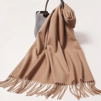 Autumn Winter 100% Wool Scarf For Women Classic Fringes Pure Wool Shawls Ladies Solid Warm Camel Sheep Wool Scarf Scarves 
Autumn Winter 100% Wool Scarf For Women Classic Fringes Pure Wool Shawls Ladies Solid Warm Camel Sheep Wool Scarf Scarves