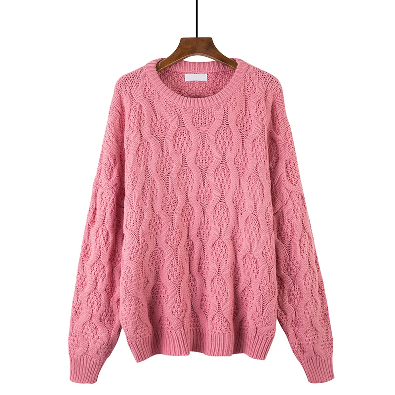Medium and Long Thick Linen Pattern Pullover Sweater Women Loose Joker Solid Color Leisure Commuting Winter Sweater Women O-Neck
Medium and Long Thick Linen Pattern Pullover Sweater Women Loose Joker Solid Color Leisure Commuting Winter Sweater Women O-Neck