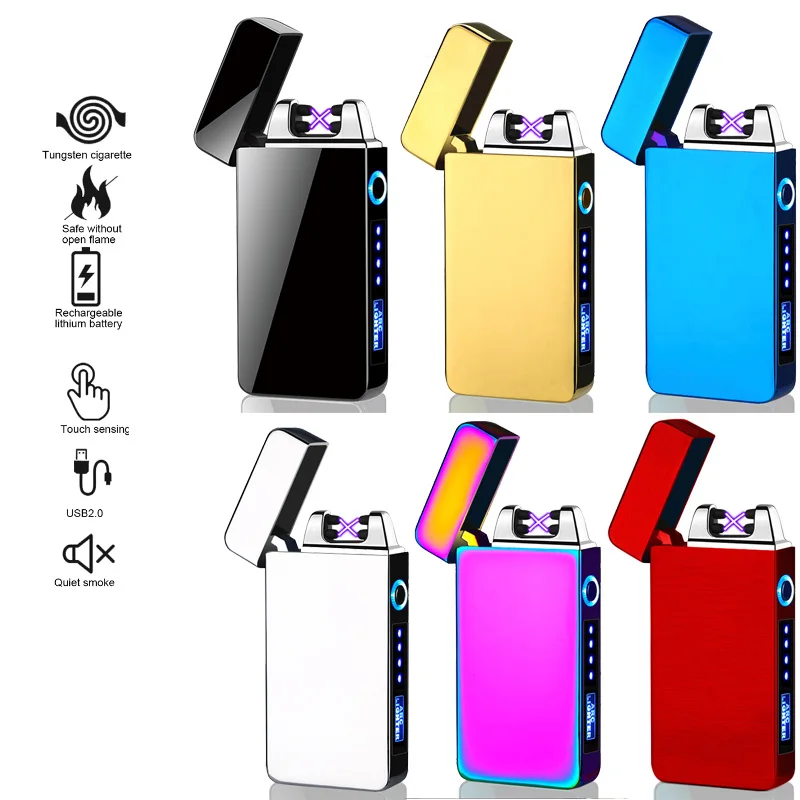 Lighters Tungsten Flameless Premium Lighter Cigarette Sensor Touch Screen Compact Smart USB Charging | Дом и сад