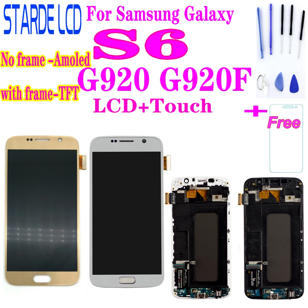 100% Tested Super Amoled For Samsung Galaxy S6 G920 G920F Lcd Display Touch Screen Digitizer Assembly with frame
100% Tested Super Amoled For Samsung Galaxy S6 G920 G920F Lcd Display Touch Screen Digitizer Assembly with frame