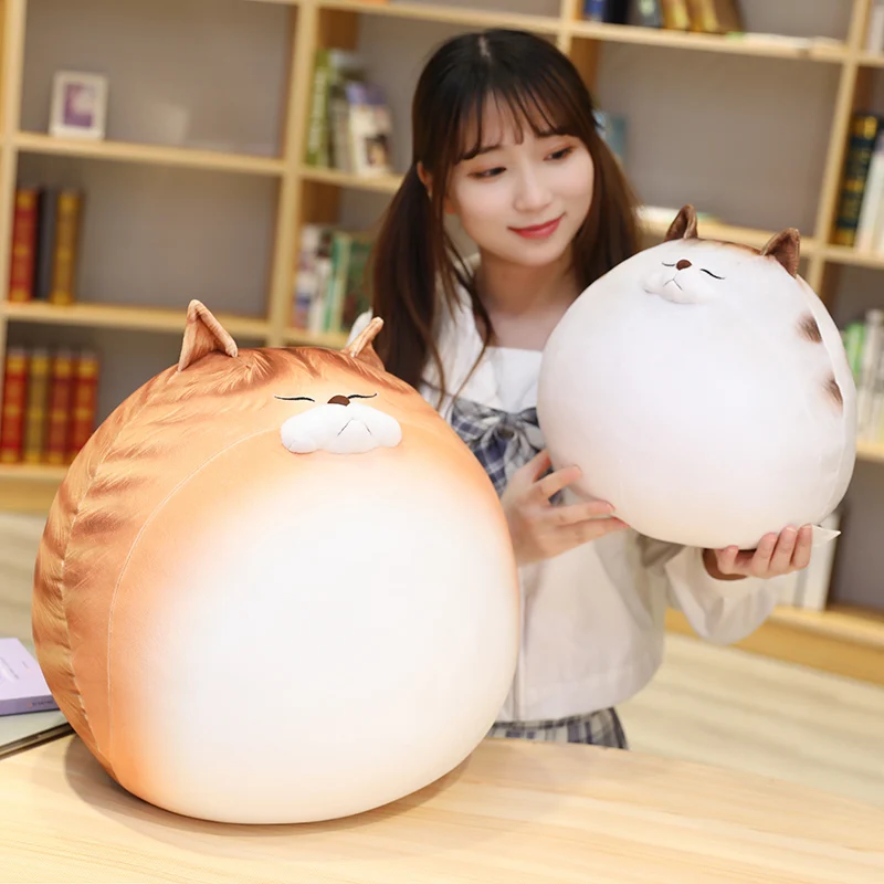 30-70cm Simulation 3D Plush Cat Sleeping Pillows Soft Stuffed Animals Cushion Sofa Decor Cartoon Toys for Children Gift | Игрушки и