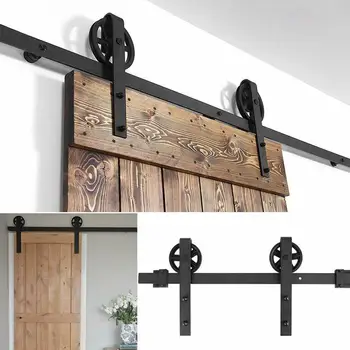 Barn Sliding Wood Door Hardware Set High Carbon Steel Slide Rail Antique Track System Top Mount Hanger Track Rail Hardware HWC
Barn Sliding Wood Door Hardware Set High Carbon Steel Slide Rail Antique Track System Top Mount Hanger Track Rail Hardware HWC