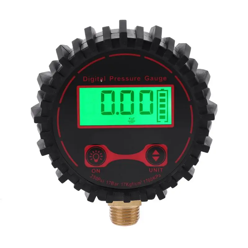LCD Digital Tire Air Pressure Guage with Flashlight 3-250 PSI 1/4" Connector for Car Truck Bicycle Tire Inflator Pressure Meter
LCD Digital Tire Air Pressure Guage with Flashlight 3-250 PSI 1/4" Connector for Car Truck Bicycle Tire Inflator Pressure Meter