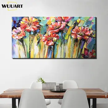Hand-Painted Flower Oil Painting On Canvas Texture Palette Knife Abstract Art Paintings Modern Home Interior Decor Wall Art
Hand-Painted Flower Oil Painting On Canvas Texture Palette Knife Abstract Art Paintings Modern Home Interior Decor Wall Art