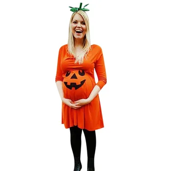 Fashion Women maternity dresses Polyester O-neck Pregnant Nursing Nightgown Pregnancy Halloween Devil Print Dress Clothes H4 
Fashion Women maternity dresses Polyester O-neck Pregnant Nursing Nightgown Pregnancy Halloween Devil Print Dress Clothes H4