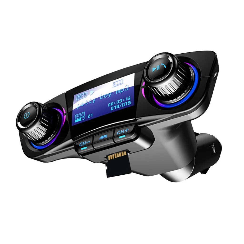 

12 V-24 V BT Car FM Transmitter MP3 Player Hands Free Radio Adapter Kit Dual-Charge USB Port DC5V / 2.1A #WL1