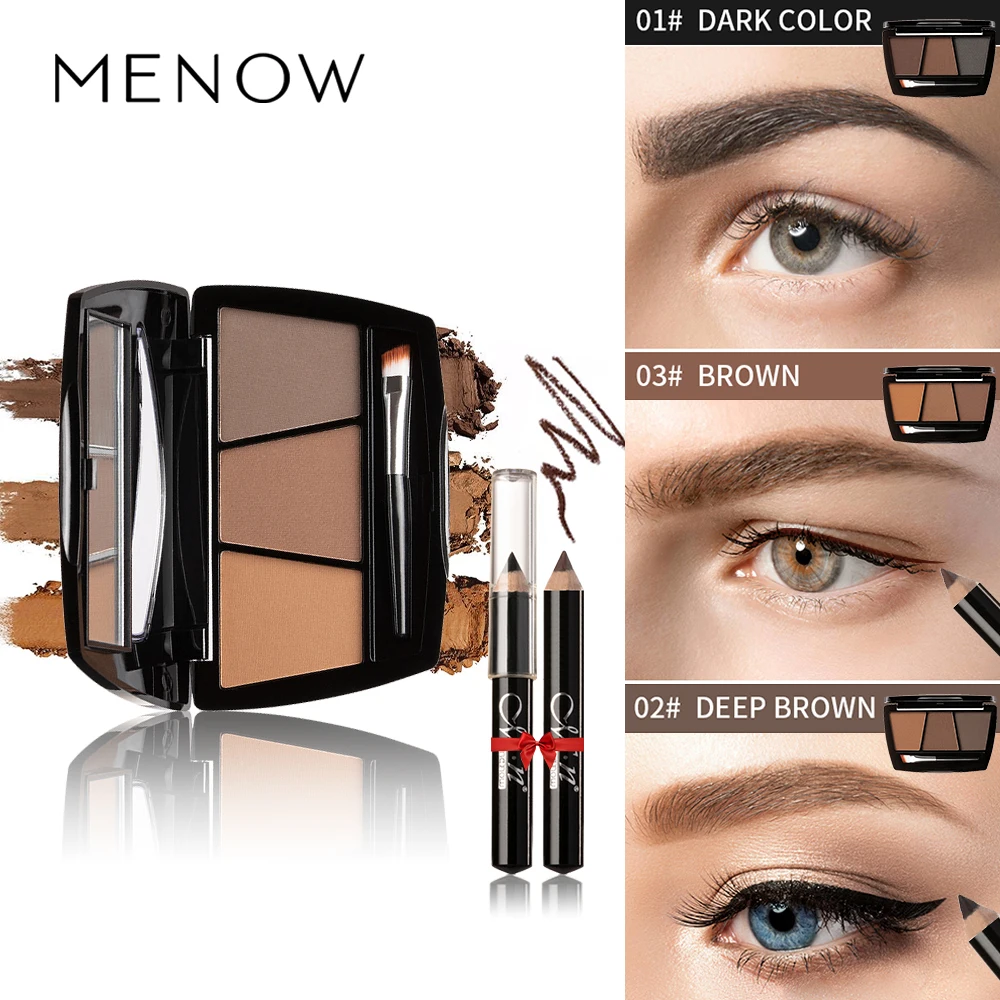 MENOW Three Color Eyebrow Powder Makeup Natural Brown Eye Brow Enhancers 3D Eye Brows Shadow Cake Beauty Kit with Brush
MENOW Three Color Eyebrow Powder Makeup Natural Brown Eye Brow Enhancers 3D Eye Brows Shadow Cake Beauty Kit with Brush