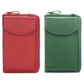 Baellerry 2 Pcs Wallet Brand Cell Phone Wallet Wallet Handbag Purse Clutch Messenger Shoulder Straps Bag-Green & Red
Baellerry 2 Pcs Wallet Brand Cell Phone Wallet Wallet Handbag Purse Clutch Messenger Shoulder Straps Bag-Green & Red