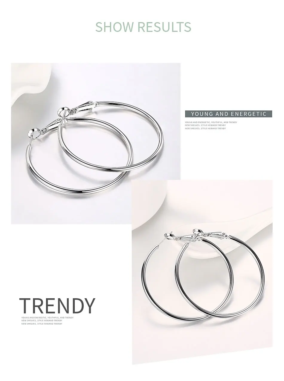 Silver Creole Circle Hoop Earrings For Women H0fa194971f4648a1aaa07d0dda55c7bdX.jpg - Silver Creole Circle Hoop Earrings For Women