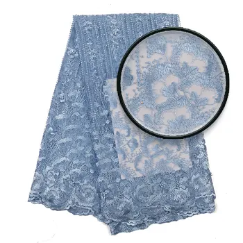 Latest African Lace Fabrics Blue Embroidered Guipure Lace Nigeria 2020 French Lace Fabric New Net Lace Fabric With Stone AMY3275
Latest African Lace Fabrics Blue Embroidered Guipure Lace Nigeria 2020 French Lace Fabric New Net Lace Fabric With Stone AMY3275