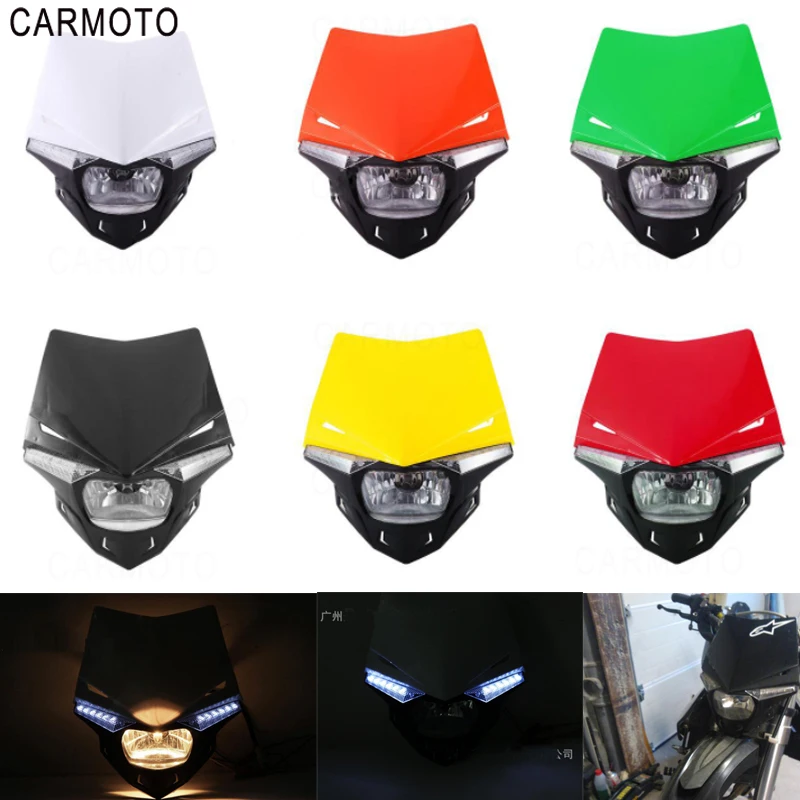 Dual Sport Motorcycle Headlight Dirt Bike Head Lamp Motocross for HONDA XR CRF 150 230 250 450 KTM EXC SX SXF XC MX SMR KAWASAKI
Dual Sport Motorcycle Headlight Dirt Bike Head Lamp Motocross for HONDA XR CRF 150 230 250 450 KTM EXC SX SXF XC MX SMR KAWASAKI