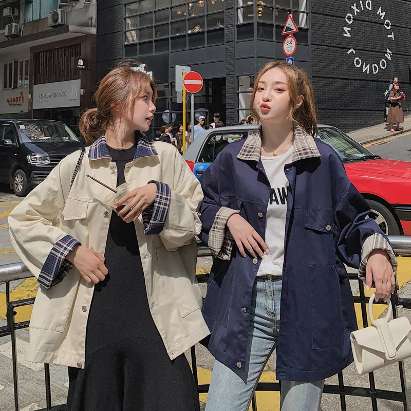 Coat Women's 2019 New Style Korean-style Loose-Fit BF Spring And Autumn Versatile Students Hong Kong Flavor Retro Workwear Trenc
Coat Women's 2019 New Style Korean-style Loose-Fit BF Spring And Autumn Versatile Students Hong Kong Flavor Retro Workwear Trenc