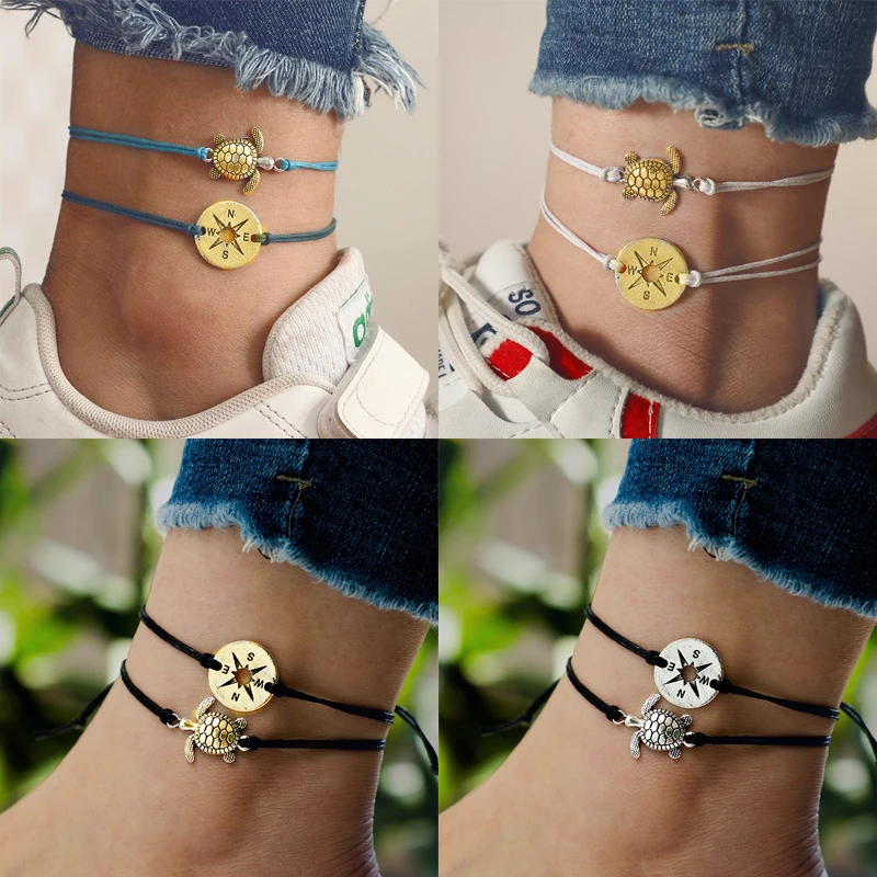 Summer Beach Turtle Shaped Charm Rope String Anklets For Women Ankle Bracelet Woman Sandals On the Leg Chain Foot Jewelry
Summer Beach Turtle Shaped Charm Rope String Anklets For Women Ankle Bracelet Woman Sandals On the Leg Chain Foot Jewelry