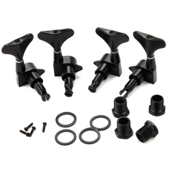 4 Pcs Guitar Tuning Pegs 2R&2L Tuners Machine Heads with Ferrules for String Bass Accessories Black
4 Pcs Guitar Tuning Pegs 2R&2L Tuners Machine Heads with Ferrules for String Bass Accessories Black