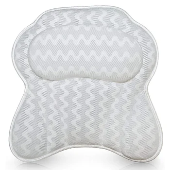 Luxurious Bath Pillow for Women & Men Ergonomic Bathtub Cushion for Neck, Head & Shoulders with Quilted Air Mesh for Breathable 
Luxurious Bath Pillow for Women & Men Ergonomic Bathtub Cushion for Neck, Head & Shoulders with Quilted Air Mesh for Breathable