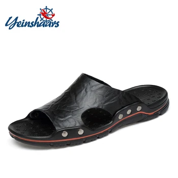 YEINSHAARS Casual Men Sandals Summer Tide Mens Slippers Rivet British Man Beach Sandals Leather Lazy Pedal Flip Flop Size 38-48
YEINSHAARS Casual Men Sandals Summer Tide Mens Slippers Rivet British Man Beach Sandals Leather Lazy Pedal Flip Flop Size 38-48