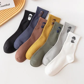 Autumn Fashion Men's Socks Solid Color Cotton Personality Gentleman Print Hipster Crew Socks
Autumn Fashion Men's Socks Solid Color Cotton Personality Gentleman Print Hipster Crew Socks