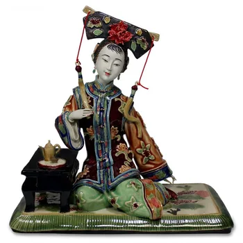 Antique Chinese Lady Ceramic Statue Figure Craft Collectible Porcelain Figurine Vintage Home Decor R2407 
Antique Chinese Lady Ceramic Statue Figure Craft Collectible Porcelain Figurine Vintage Home Decor R2407