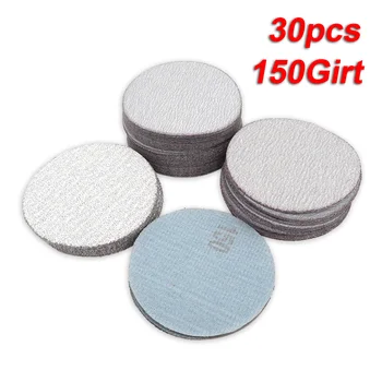 30pcs 3 75mm Hook & Loop Sander Sanding Discs Pads 150 Grit Sandpaper Kit New