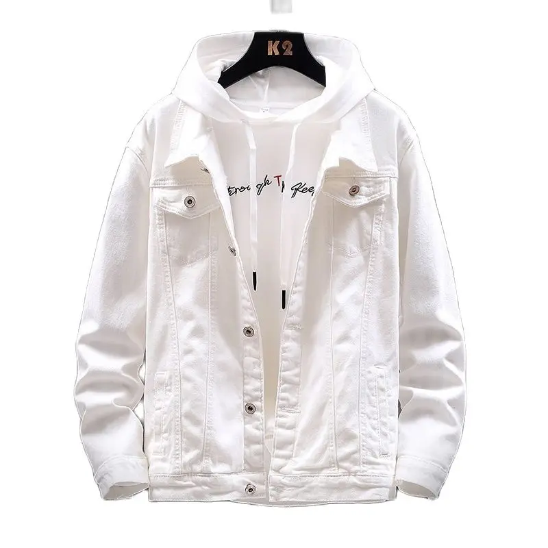 Spring Autumn New White Denim Jacket Men's Single Breasted Lapel Cotton Coats Green Black Red Fashion Casual Jaqueta S-3XL
Spring Autumn New White Denim Jacket Men's Single Breasted Lapel Cotton Coats Green Black Red Fashion Casual Jaqueta S-3XL