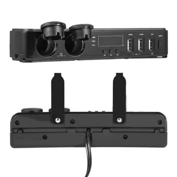 3 Port 5V 3A Car Back Seat Headrest Mount USB Charger and 2x 12V Cigarette Lighter with Time Volt Temp LED Display Drop Shipping 
3 Port 5V 3A Car Back Seat Headrest Mount USB Charger and 2x 12V Cigarette Lighter with Time Volt Temp LED Display Drop Shipping