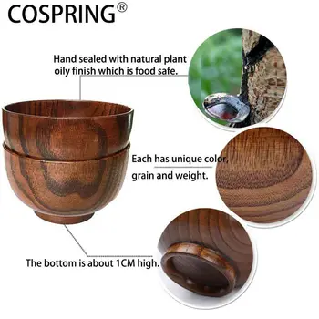 New Set of 2 Solid Wood Bowl, 4.5 inch Dia by 2-5/8 inch, for Rice, Soup, Dip, Decoration (Middle)
New Set of 2 Solid Wood Bowl, 4.5 inch Dia by 2-5/8 inch, for Rice, Soup, Dip, Decoration (Middle)