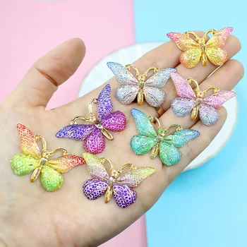 10Pcs/bag Butterfly Pendant Bronzing Gradient Color Temperament Resin Material DIY Handmade 38*23MM Jewelry Accessories Beads
10Pcs/bag Butterfly Pendant Bronzing Gradient Color Temperament Resin Material DIY Handmade 38*23MM Jewelry Accessories Beads