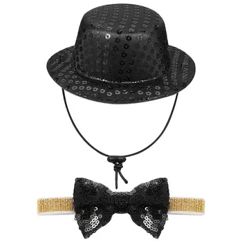 POPETPOP Pet Dog Cat Top Hat and Tie Set Cosplay Costume Black Sequins Top Hat Christmas Halloween Cosplays Accessories
POPETPOP Pet Dog Cat Top Hat and Tie Set Cosplay Costume Black Sequins Top Hat Christmas Halloween Cosplays Accessories